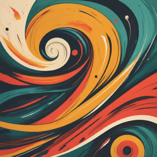 A representation of joy and energy using abstract shapes and colors